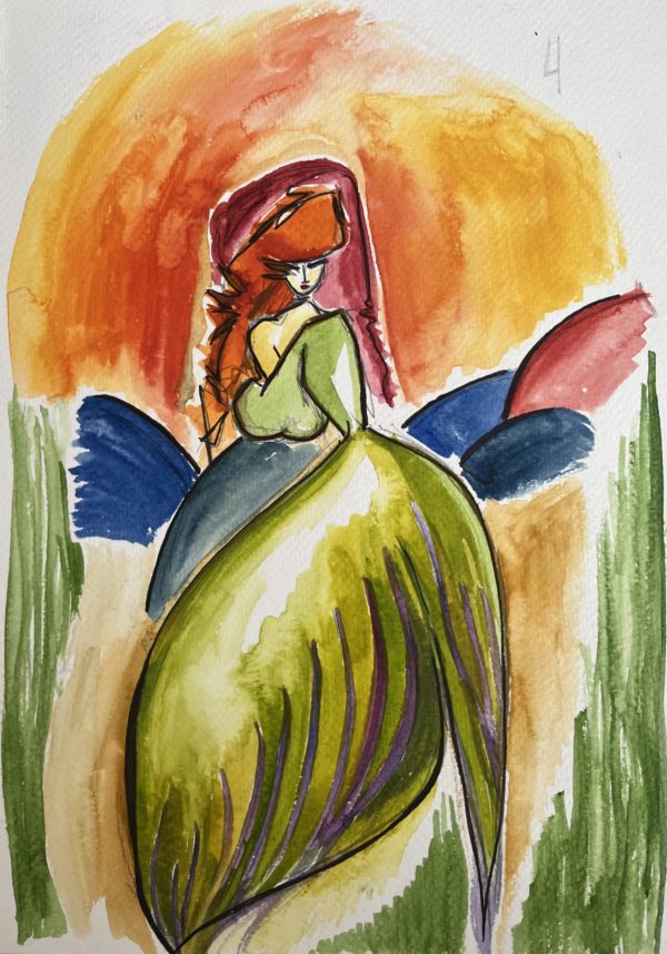 Mermaid watercolor reverie